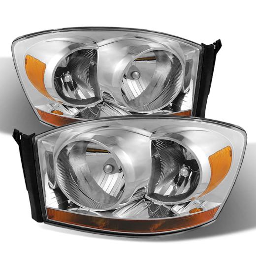 XTune Chrome Crystal Headlights 06-08 Dodge Ram XTune Chrome Crystal Headlights 06-08 Dodge Ram